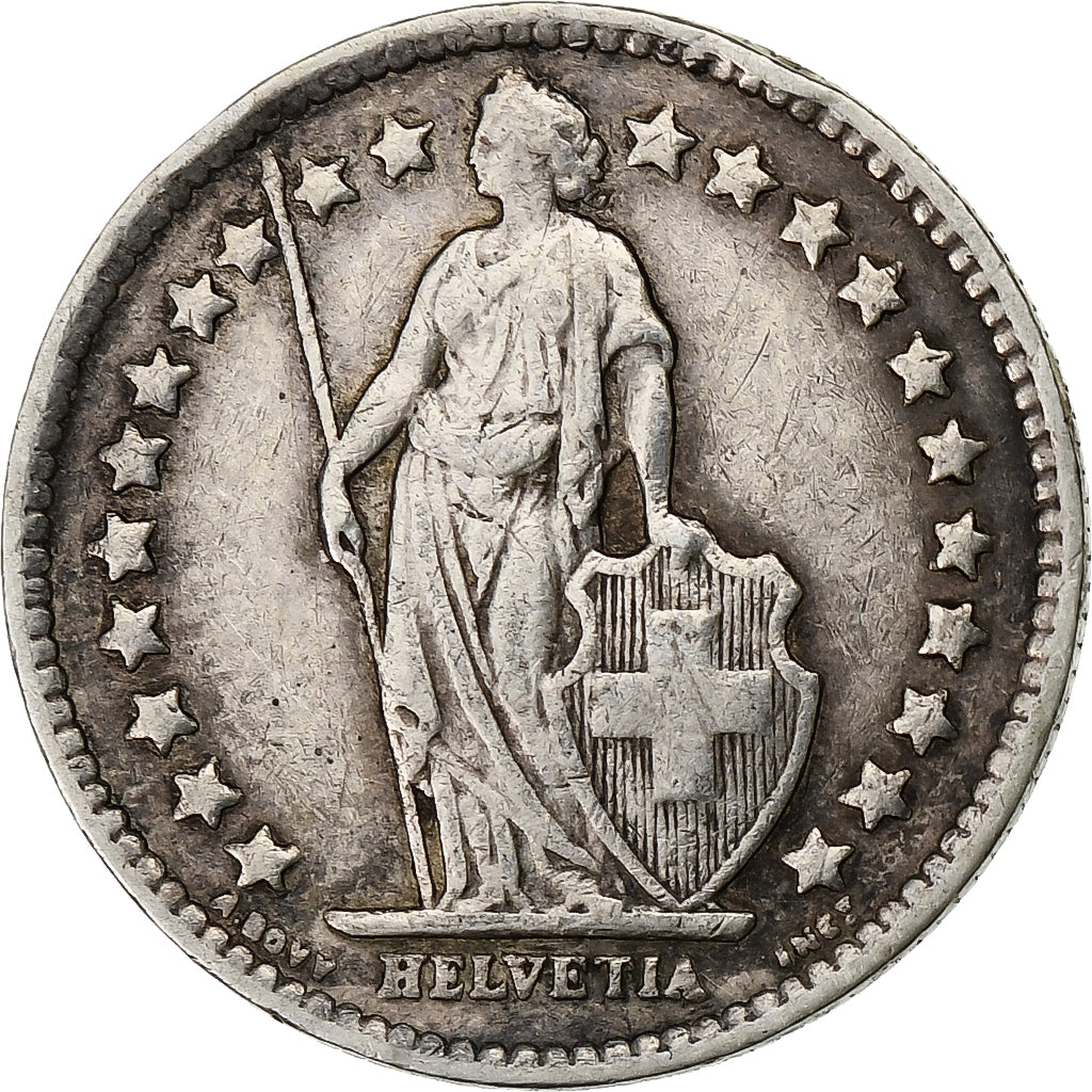 Switzerland, 1/2 Franc, 1940, Bern, Silver, EF(40-45), KM:23
