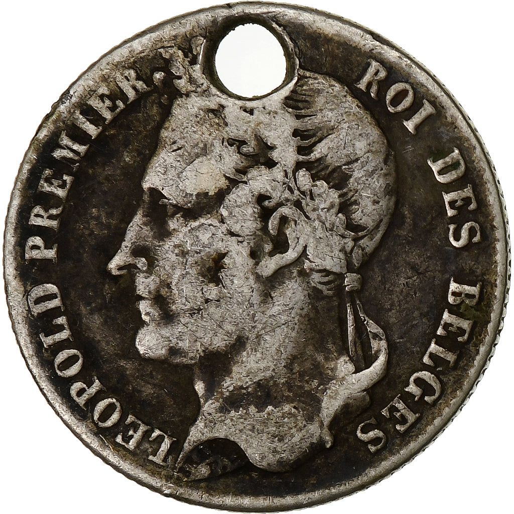 BELGIUM, 1/2 Franc, 1838, KM #6, EF(40-45), Silver, 2.40