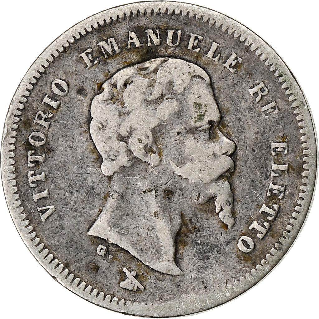 ITALIAN STATES, 50 Centesimi, 1860, Florence, KM #11, VF(20-25), Silver, 18,...