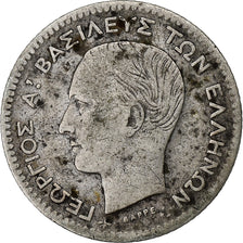 Coin, Greece, George I, 20 Lepta, 1874, Paris, VF(30-35), Silver, KM:44