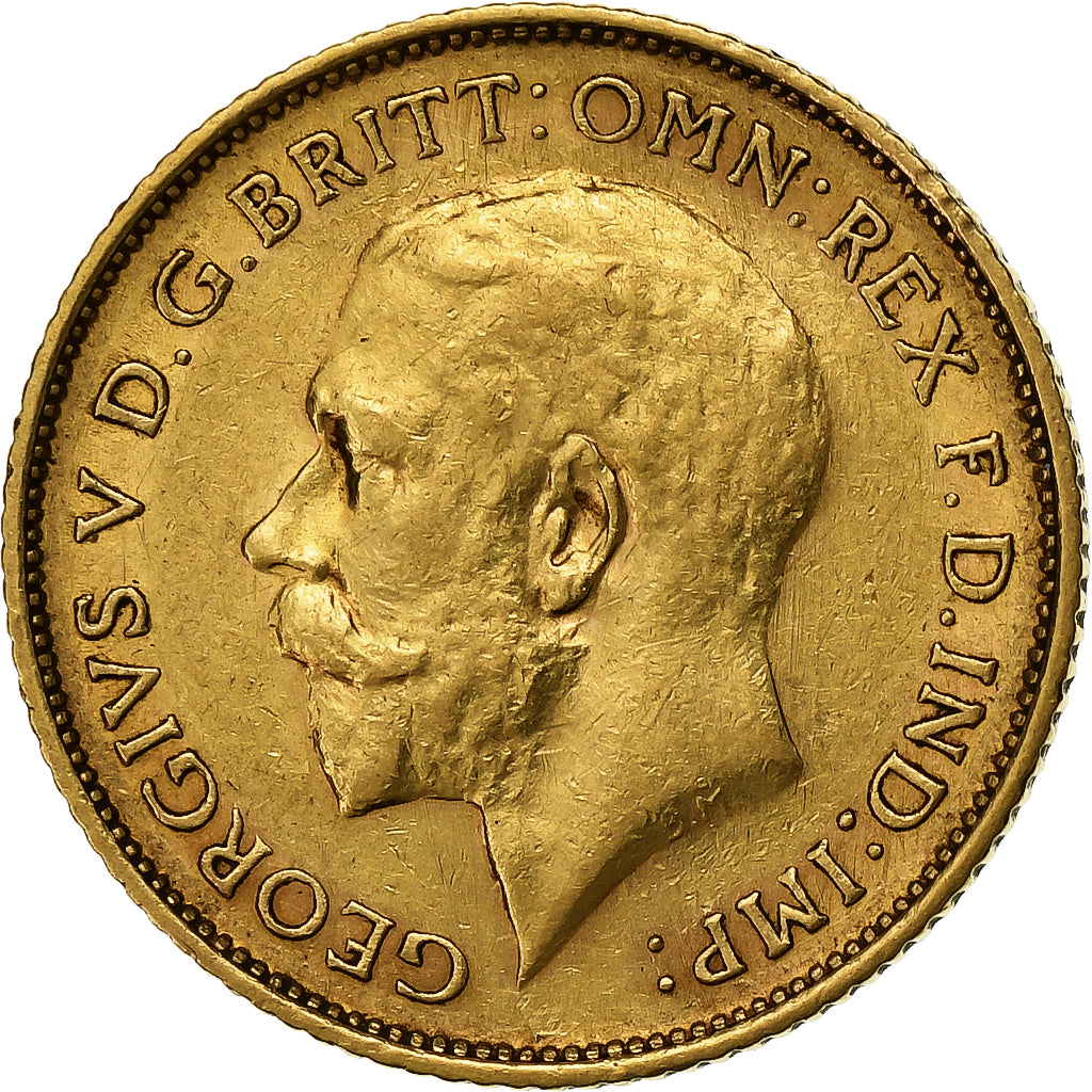Australia, George V, 1/2 Sovereign, 1915, Sydney, Gold, EF(40-45), KM:28