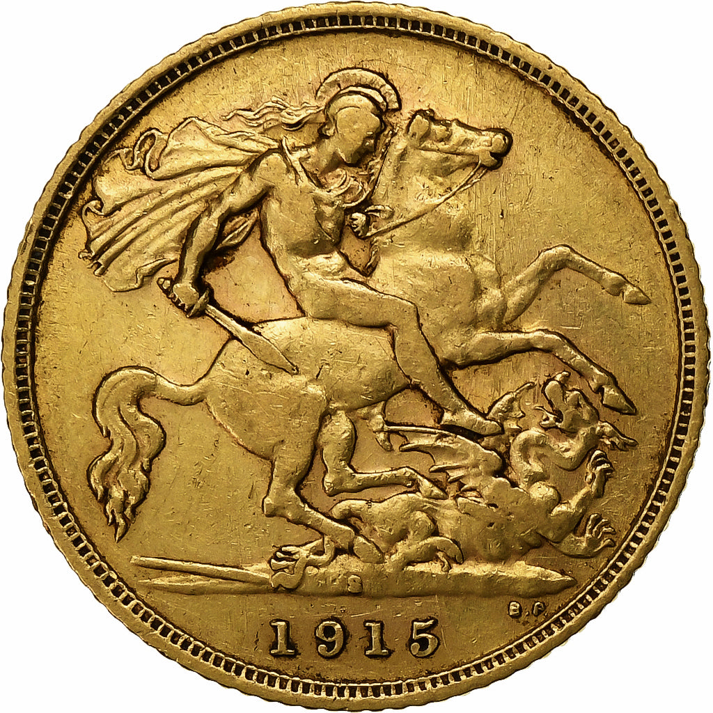 Australia, George V, 1/2 Sovereign, 1915, Sydney, Gold, EF(40-45), KM:28