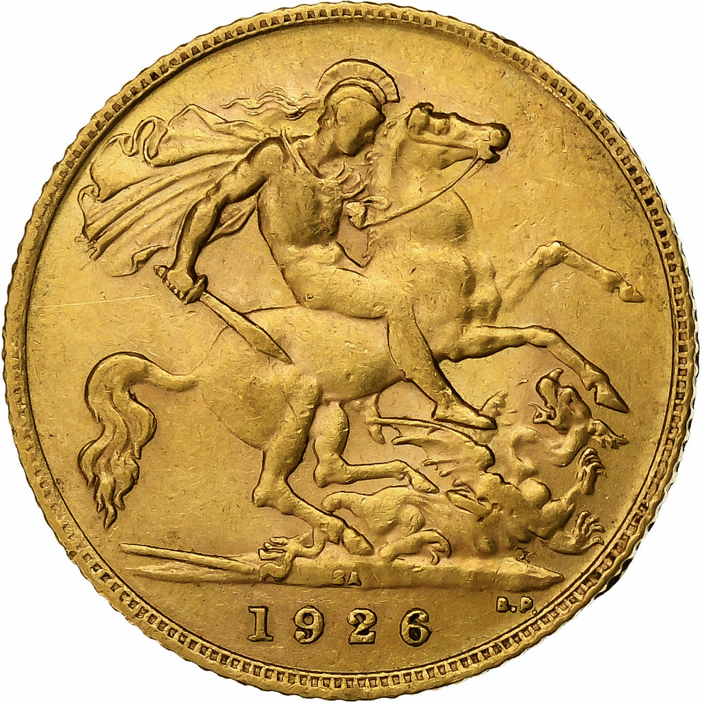South Africa, George V, 1/2 Sovereign, 1926, South Africa Mint, Gold, EF(40-45)