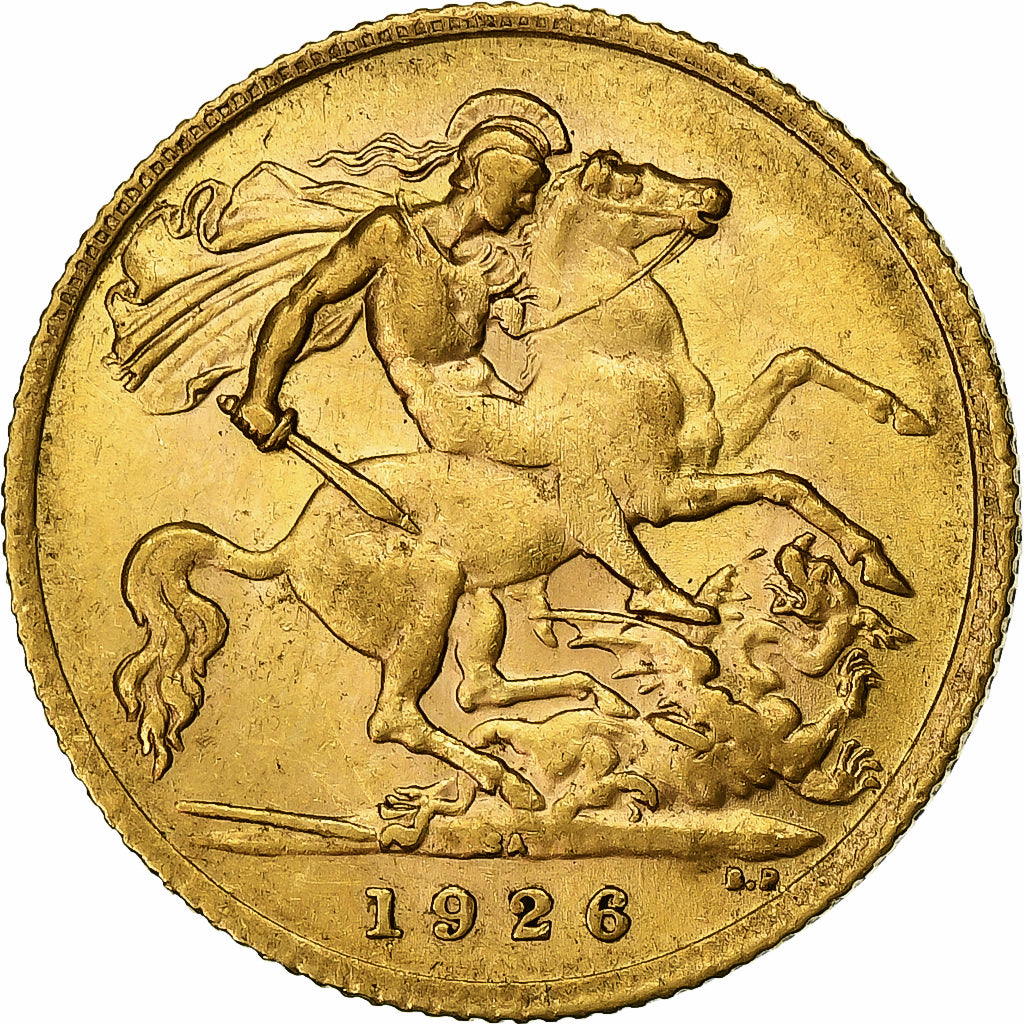 Südafrika, George V, 1/2 Sovereign, 1926, Pretoria, Gold, SS+, KM:20