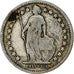 Suiza, 1/2 Franc, 1900, Bern, Plata, BC+