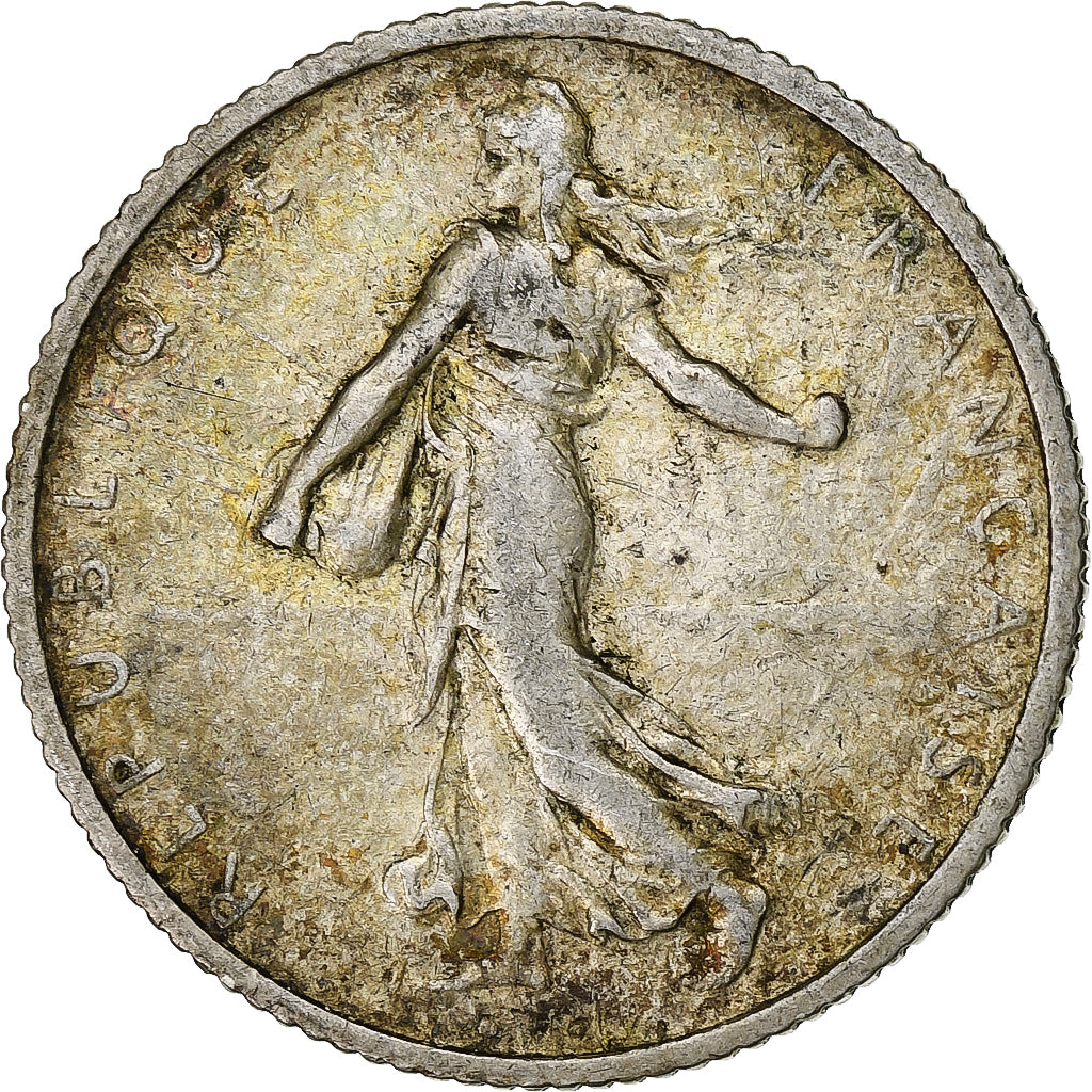 Moneda, Francia, Semeuse, Franc, 1909, Paris, 1 Franc, BC+, Plata, KM:844.1