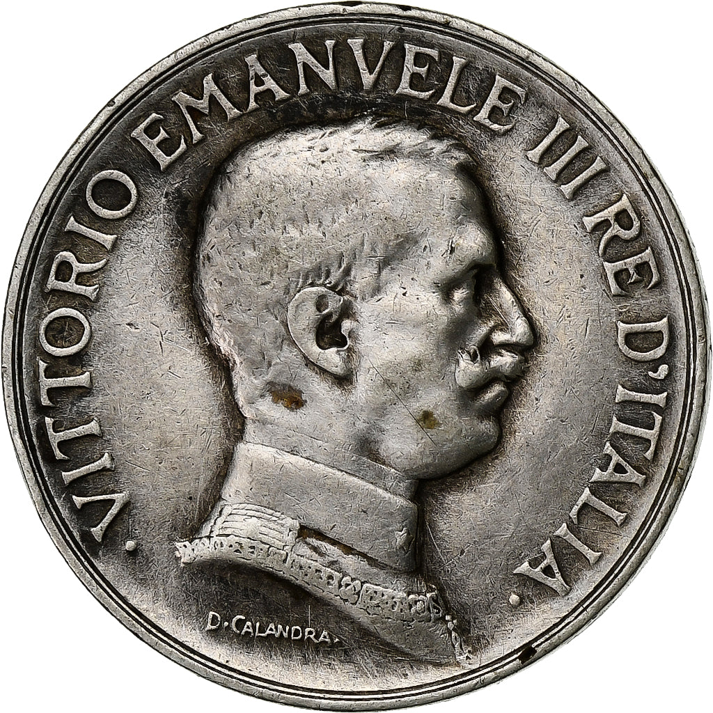 Munten, Italië, Vittorio Emanuele III, Lira, 1917, Rome, ZF+, Zilver, KM:57