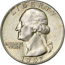 United States, Quarter, Washington Quarter, 1957, U.S. Mint, Silver, EF(40-45)