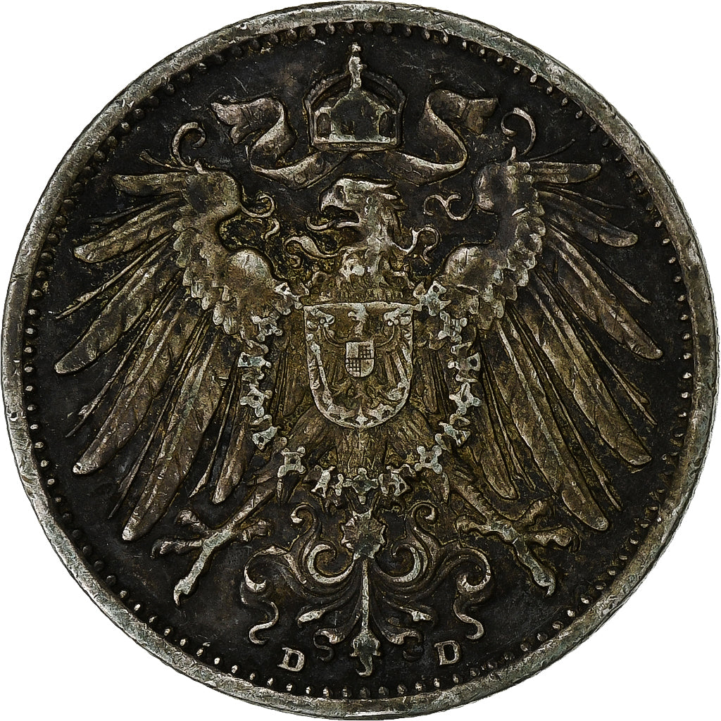GERMANY - EMPIRE, Wilhelm II, Mark, 1914, Munich, Silver, EF(40-45), KM:14