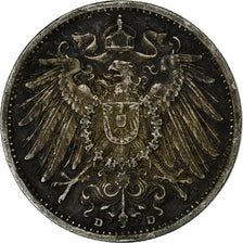 GERMANY - EMPIRE, Wilhelm II, Mark, 1914, Munich, Silver, EF(40-45), KM:14