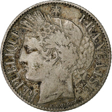 France, Cérès, Franc, 1895, Paris, VF(30-35), Silver, KM:822.1, Gadoury:465a