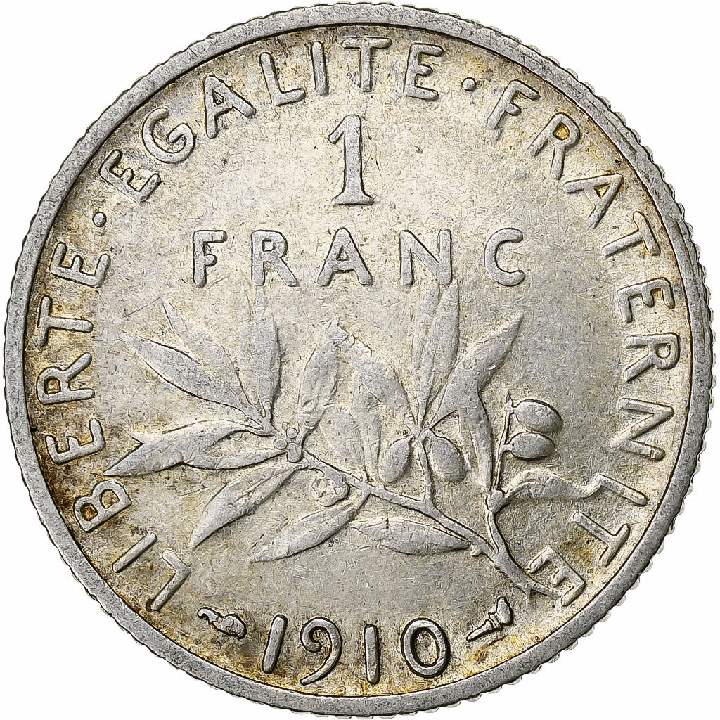 Frankreich, Franc, Semeuse, 1910, Paris, Silber, SS, Gadoury:467, KM:844.1