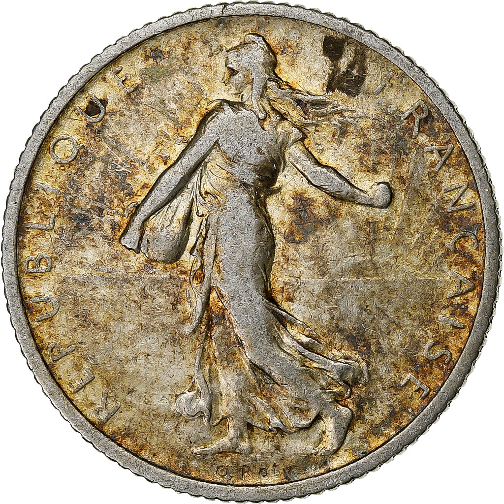 France, Semeuse, Franc, 1909, Paris, TB+, Argent, Gadoury:467, KM:844.1, Le