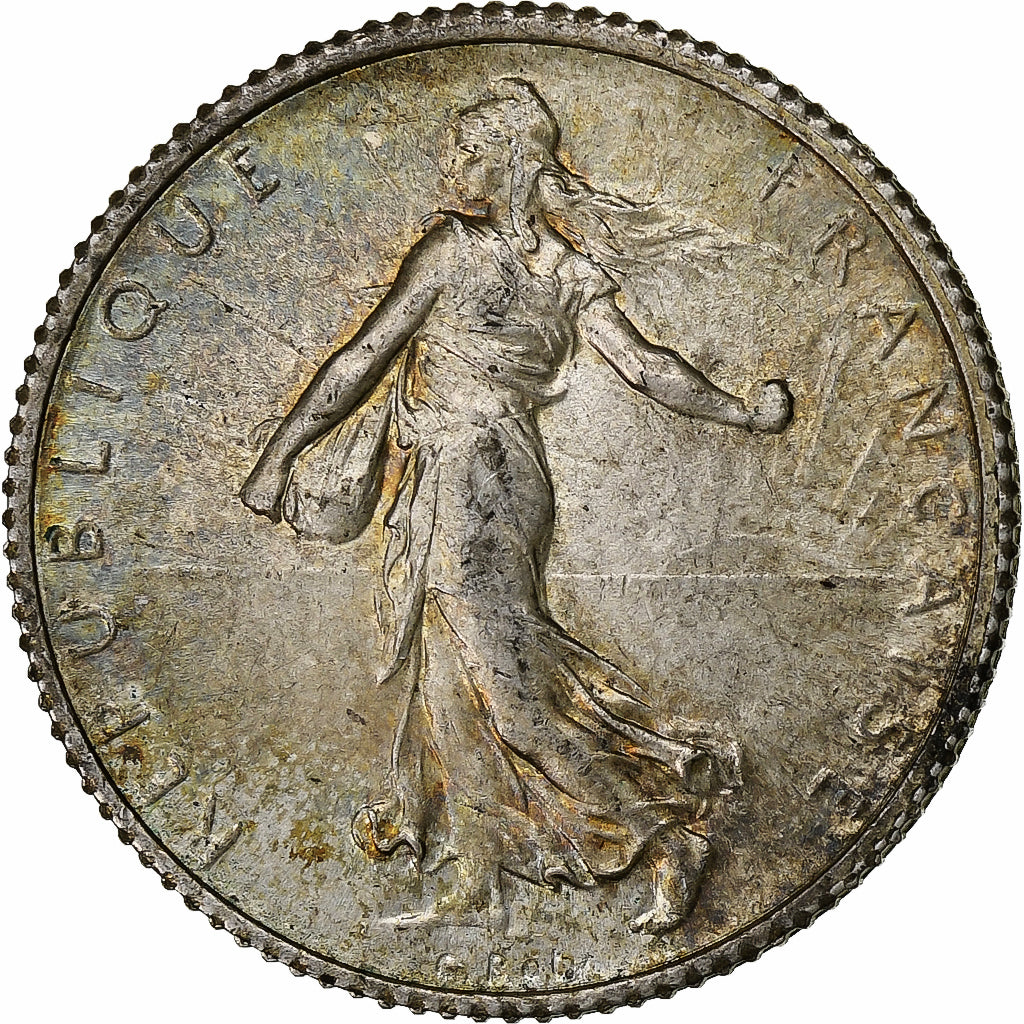 Monnaie, France, Semeuse, Franc, 1919, Paris, TTB, Argent, Gadoury:467, KM:844.1
