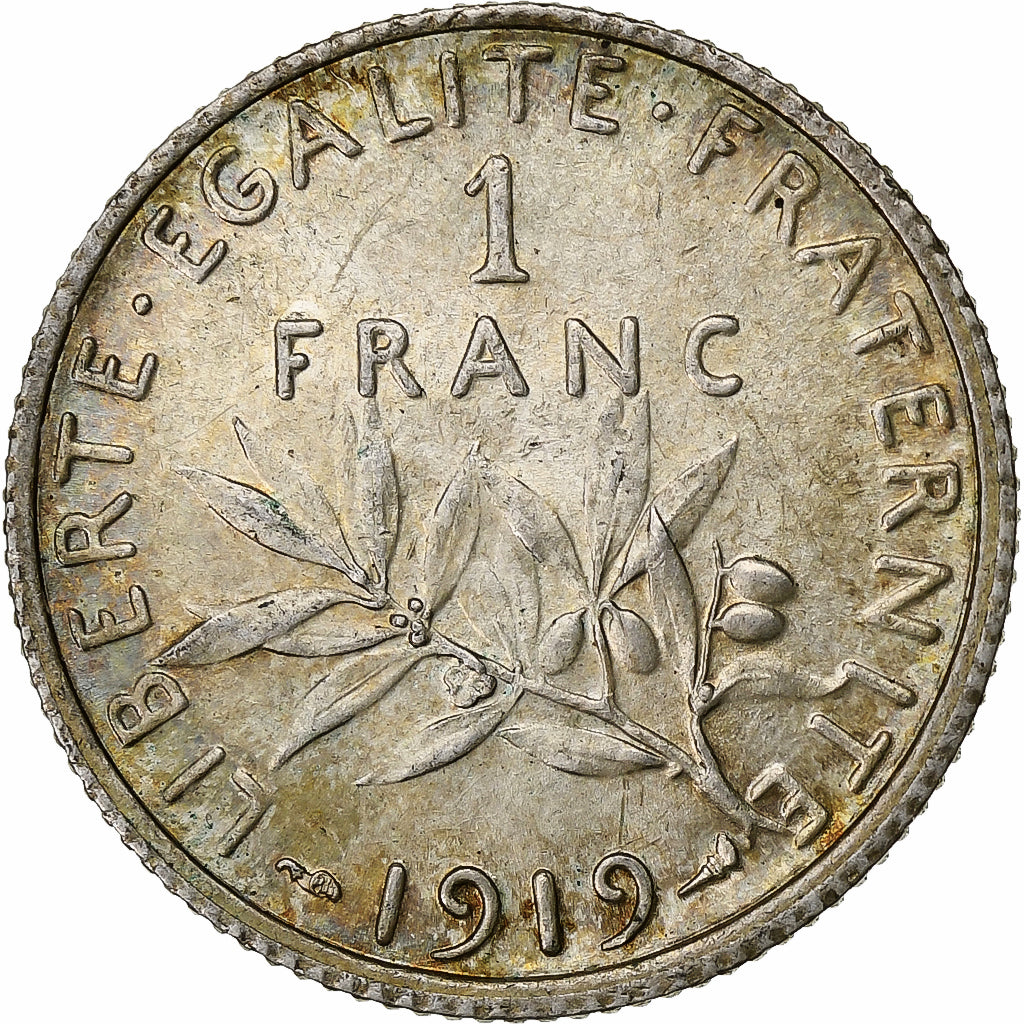 Münze, Frankreich, Semeuse, Franc, 1919, Paris, SS, Silber, KM:844.1