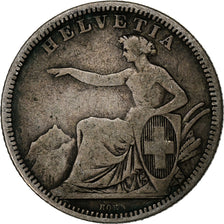Schweiz, Franc, 1860, Bern, Silber, S+, KM:9a