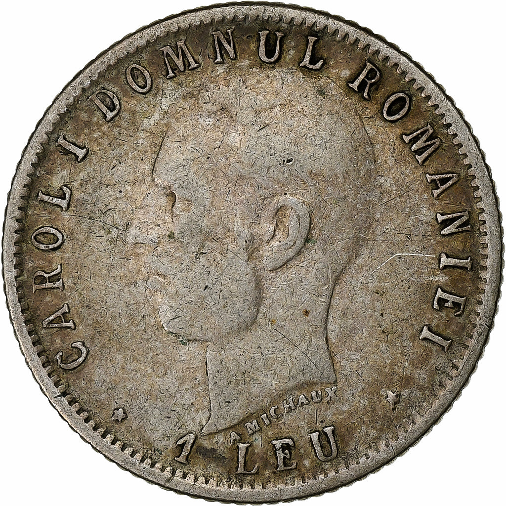 Coin, Romania, Carol I, Leu, 1906, EF(40-45), Silver, KM:34