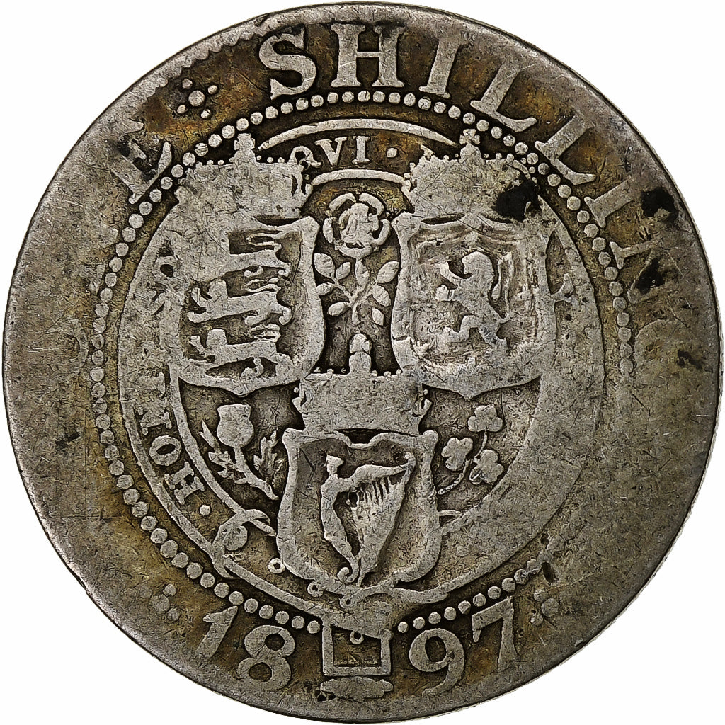 Coin, Great Britain, Victoria, Shilling, 1897, VF(20-25), Silver, KM:780
