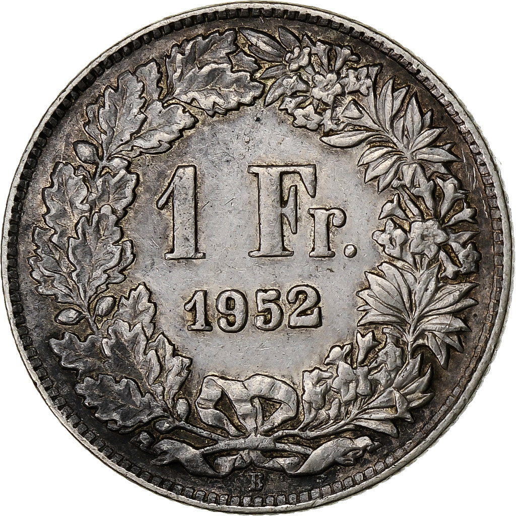 Münze, Schweiz, Franc, 1952, SS, Silber, KM:24