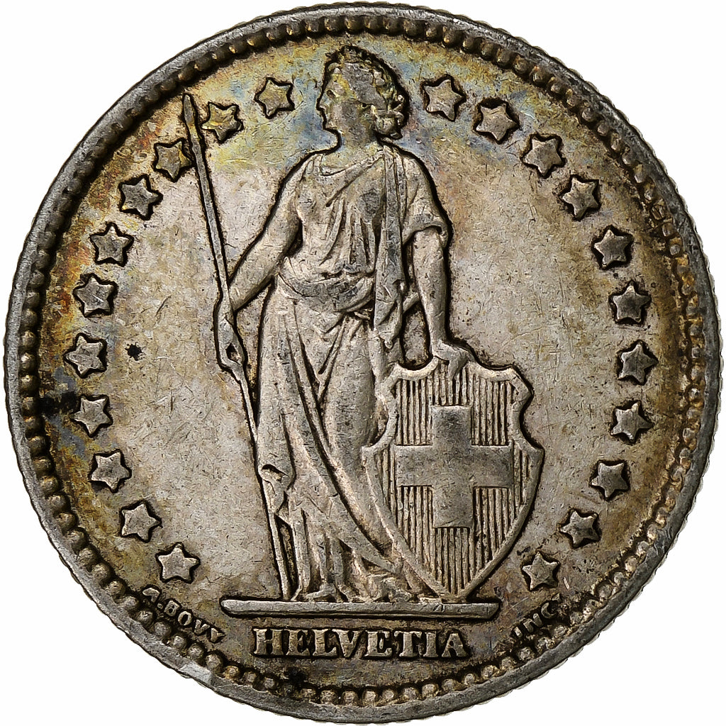 Switzerland, Franc, 1914, Bern, Silver, AU(50-53), KM:24