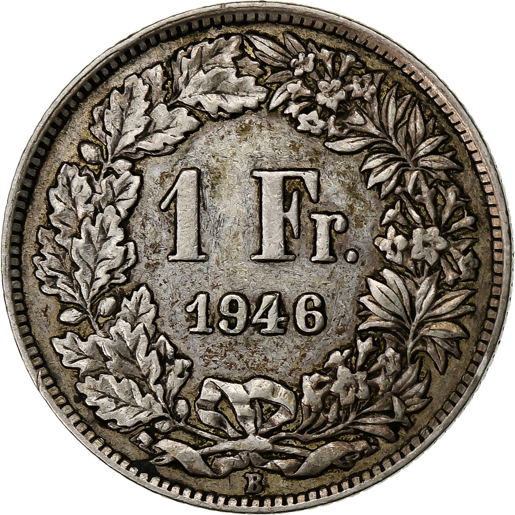 Coin, Switzerland, Franc, 1946, Bern, AU(50-53), Silver, KM:24