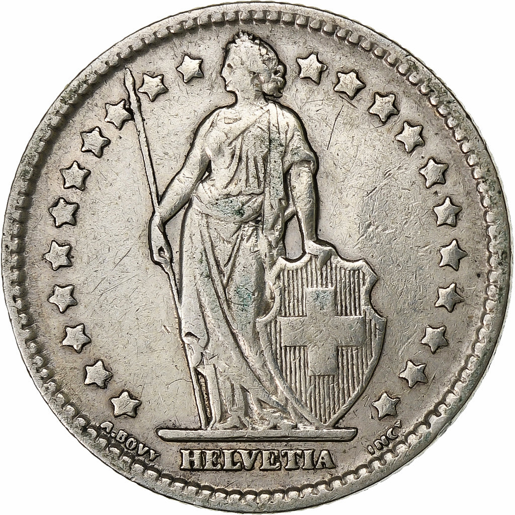 Coin, Switzerland, Franc, 1910, Bern, EF(40-45), Silver, KM:24