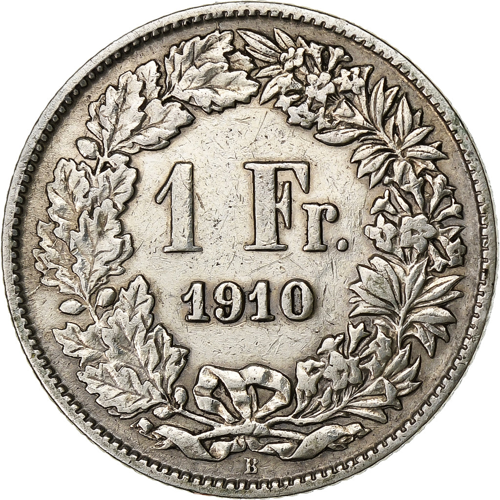 Coin, Switzerland, Franc, 1910, Bern, EF(40-45), Silver, KM:24