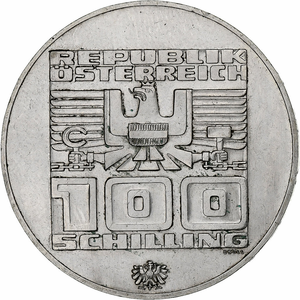 Coin, Austria, 100 Schilling, 1976, Vienna, MS(60-62), Silver, KM:2929