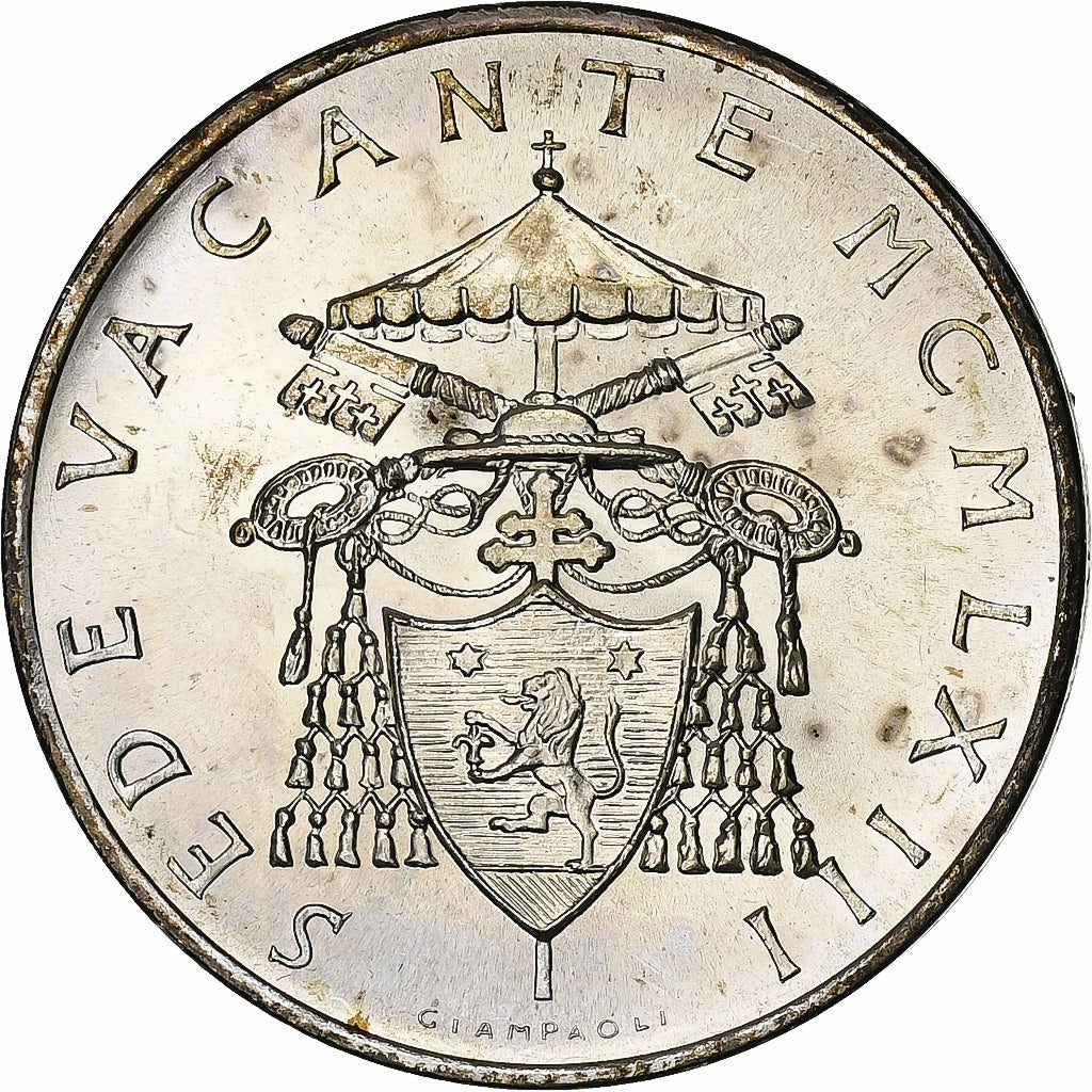 Vatican, Sede Vacante, 500 Lire, 1963, Rome, SPL, Argent, KM:75