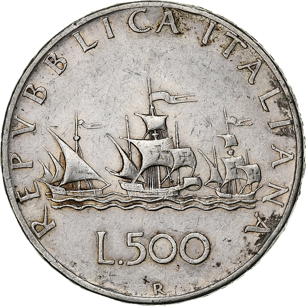 Munten, Italië, 500 Lire, 1958, Rome, ZF, Zilver, KM:98