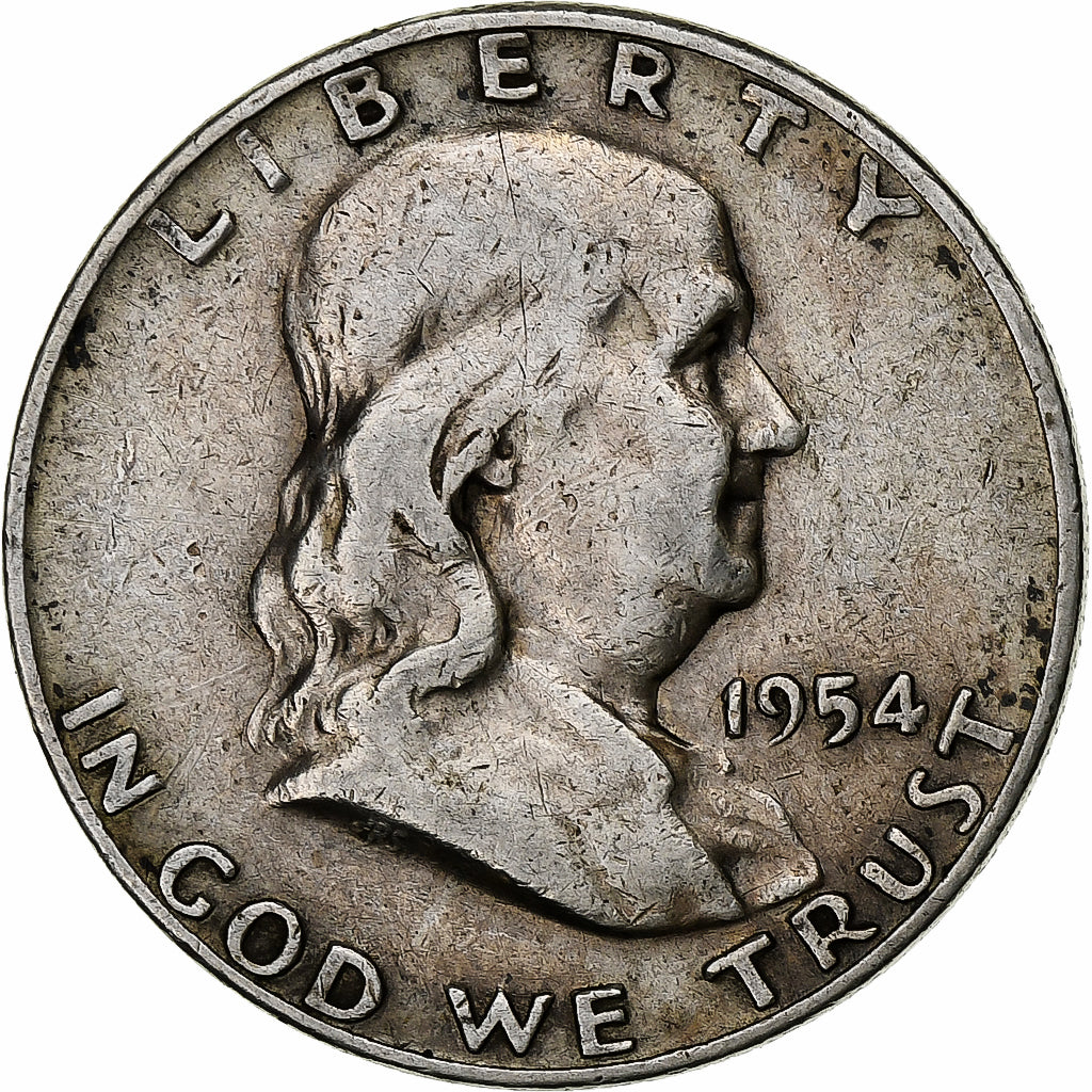 Vereinigte Staaten, Half Dollar, Franklin Half Dollar, 1954, U.S. Mint, Silber