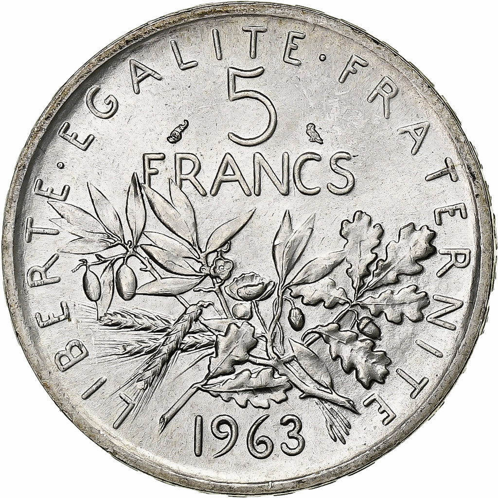 Monnaie, France, Semeuse, 5 Francs, 1963, Paris, SUP+, Argent, Gadoury:770