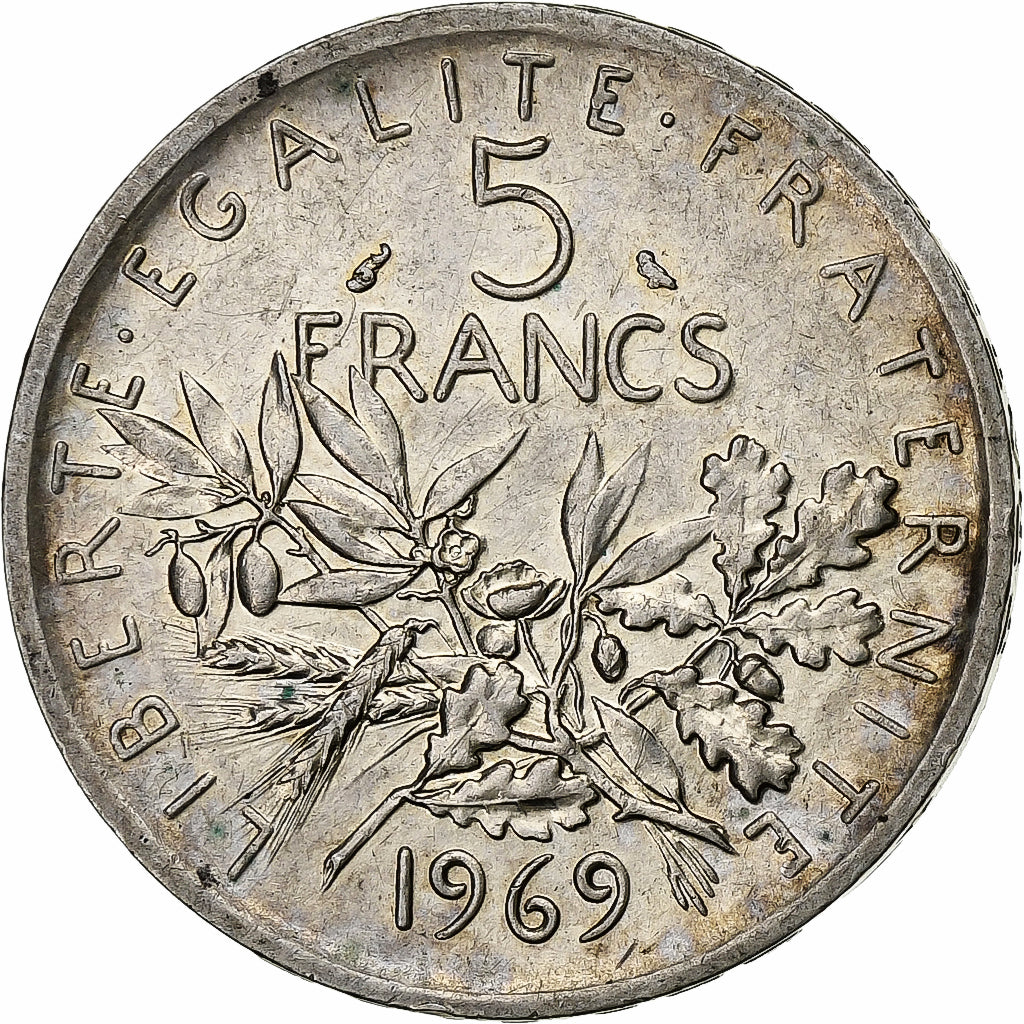 Francia, Semeuse, 5 Francs, 1969, Paris, SPL, Argento, KM:926, Gadoury:770