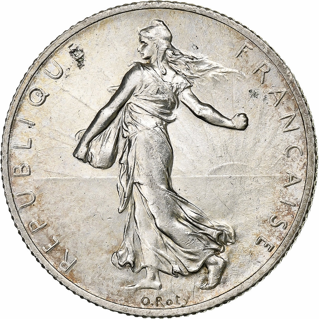 France, Semeuse, 2 Francs, 1914, Paris, AU(55-58), Silver, KM:845.1, Gadoury:532