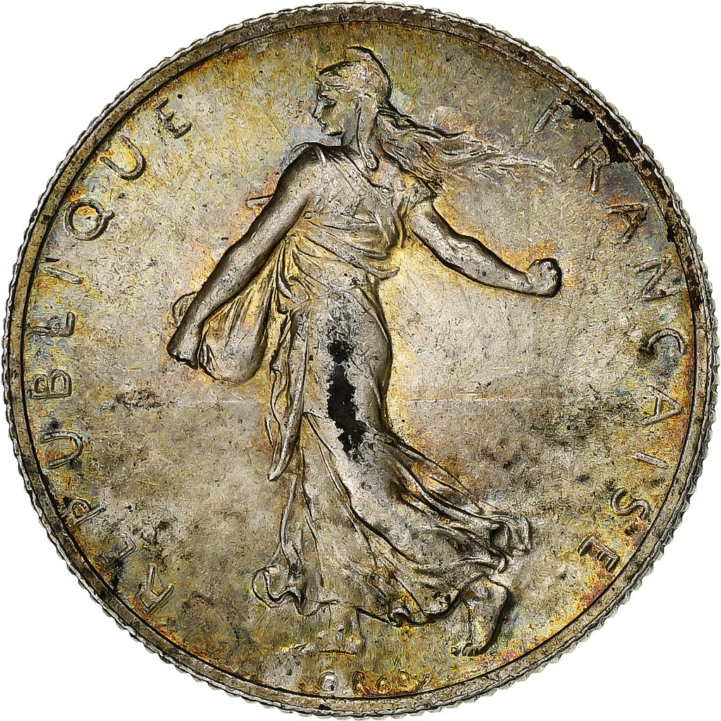 Francia, Semeuse, 2 Francs, 1917, Paris, SPL-, Argento, KM:845.1, Gadoury:532