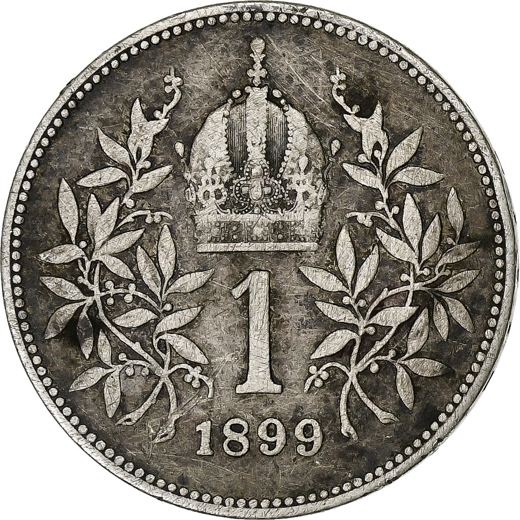 Coin, Austria, Franz Joseph I, Corona, 1899, VF(30-35), Silver, KM:2804