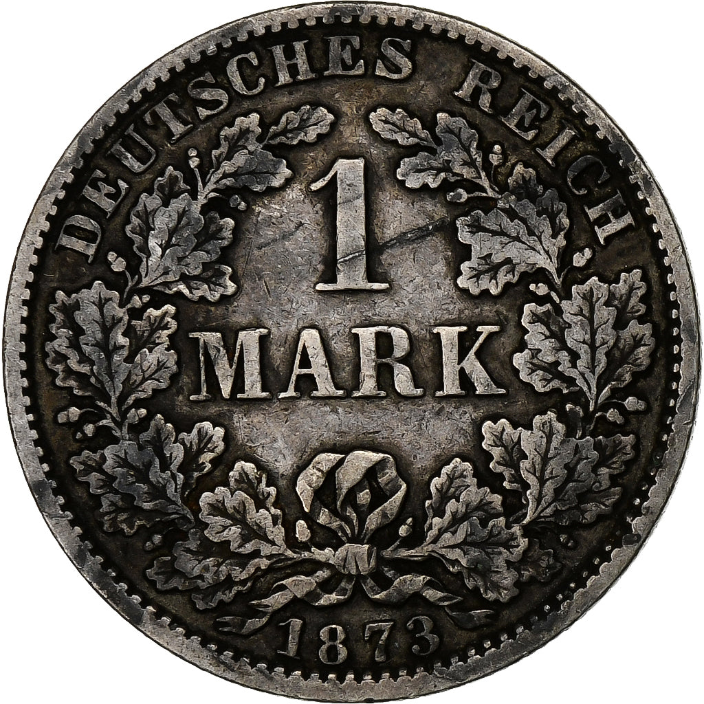 GERMANIA - IMPERO, Wilhelm I, Mark, 1873, Berlin, MB+, Argento, KM:7