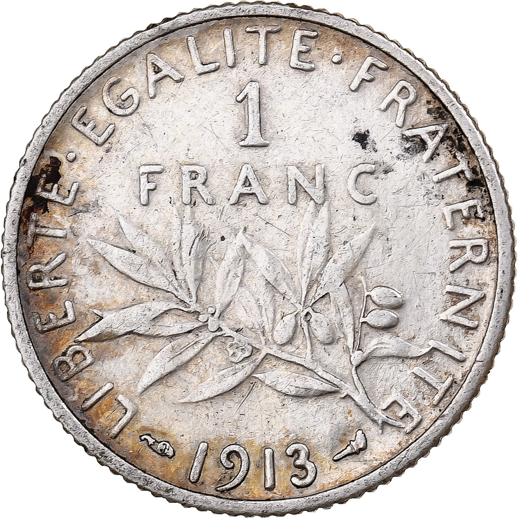 Moneta, Francia, Semeuse, Franc, 1913, Paris, BB, Argento, KM:844.1
