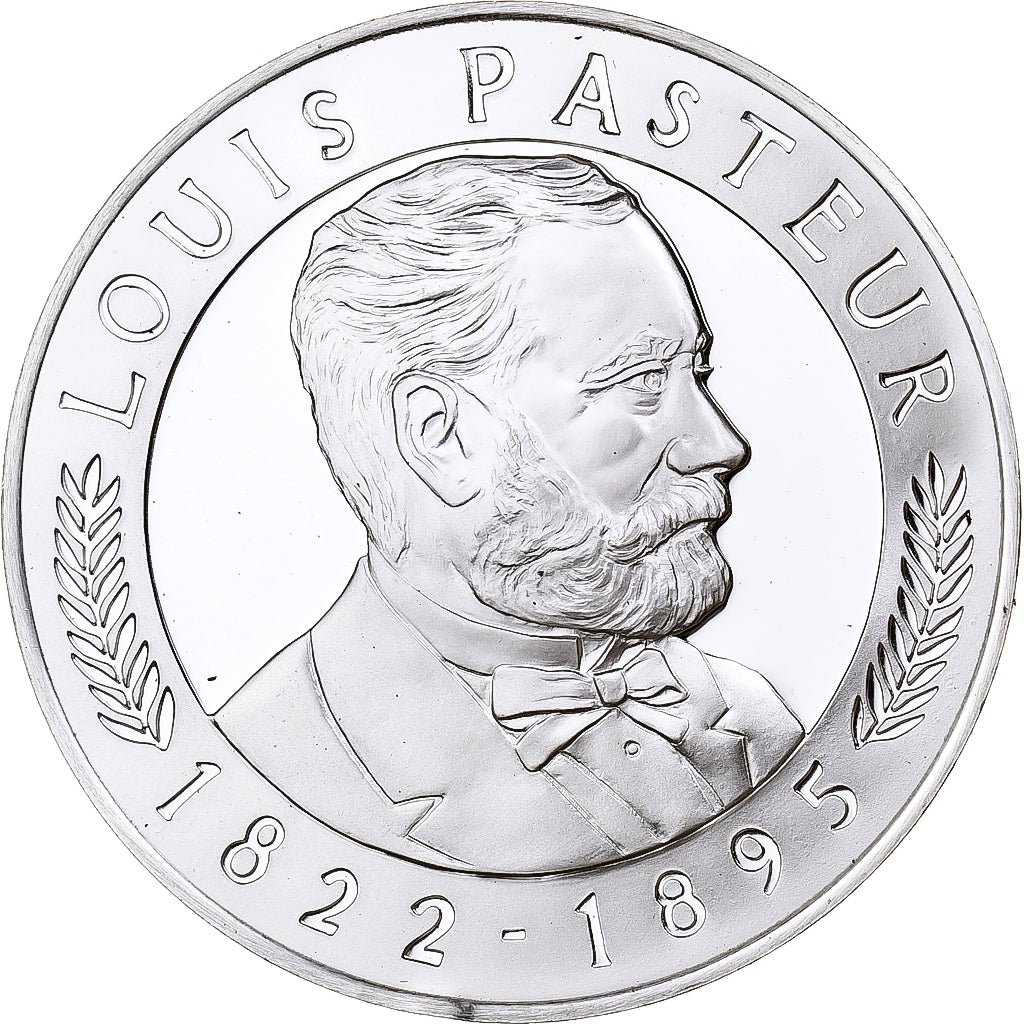 Francia, medalla, Louis Pasteur (1822-1895), 100ème Anniversaire, FDC, Plata