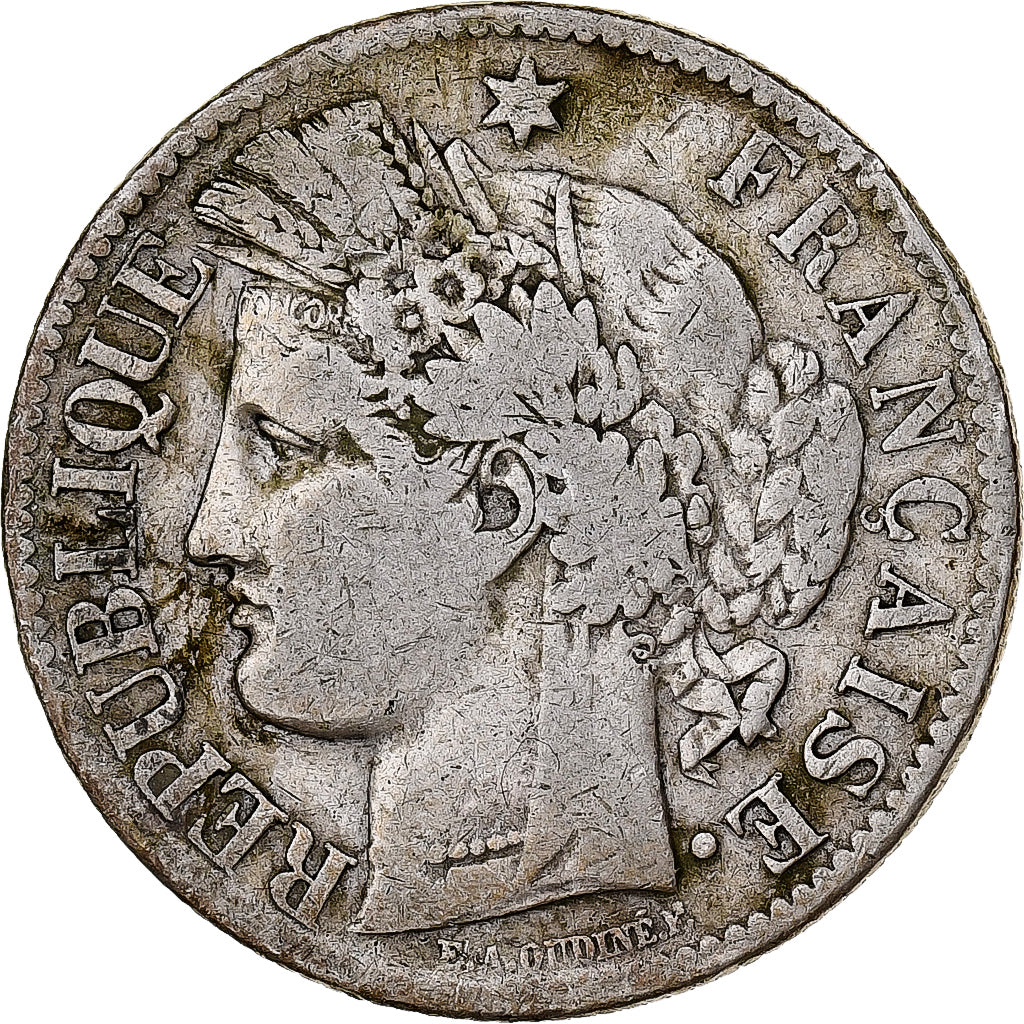 Francia, 2 Francs, Cérès, 1894, Paris, Plata, BC+, Gadoury:530a, KM:817.1