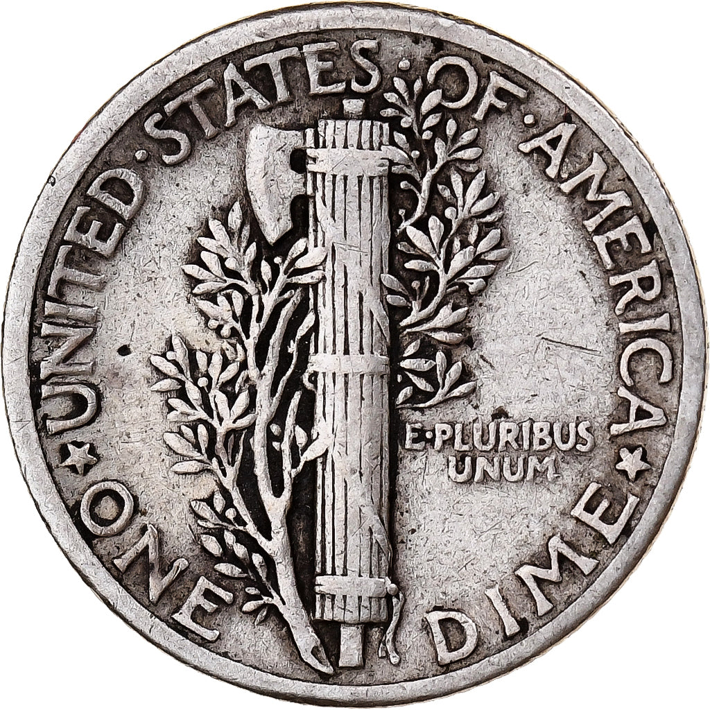 Monnaie, États-Unis, Mercury Dime, Dime, 1937, U.S. Mint, Philadelphie, TTB