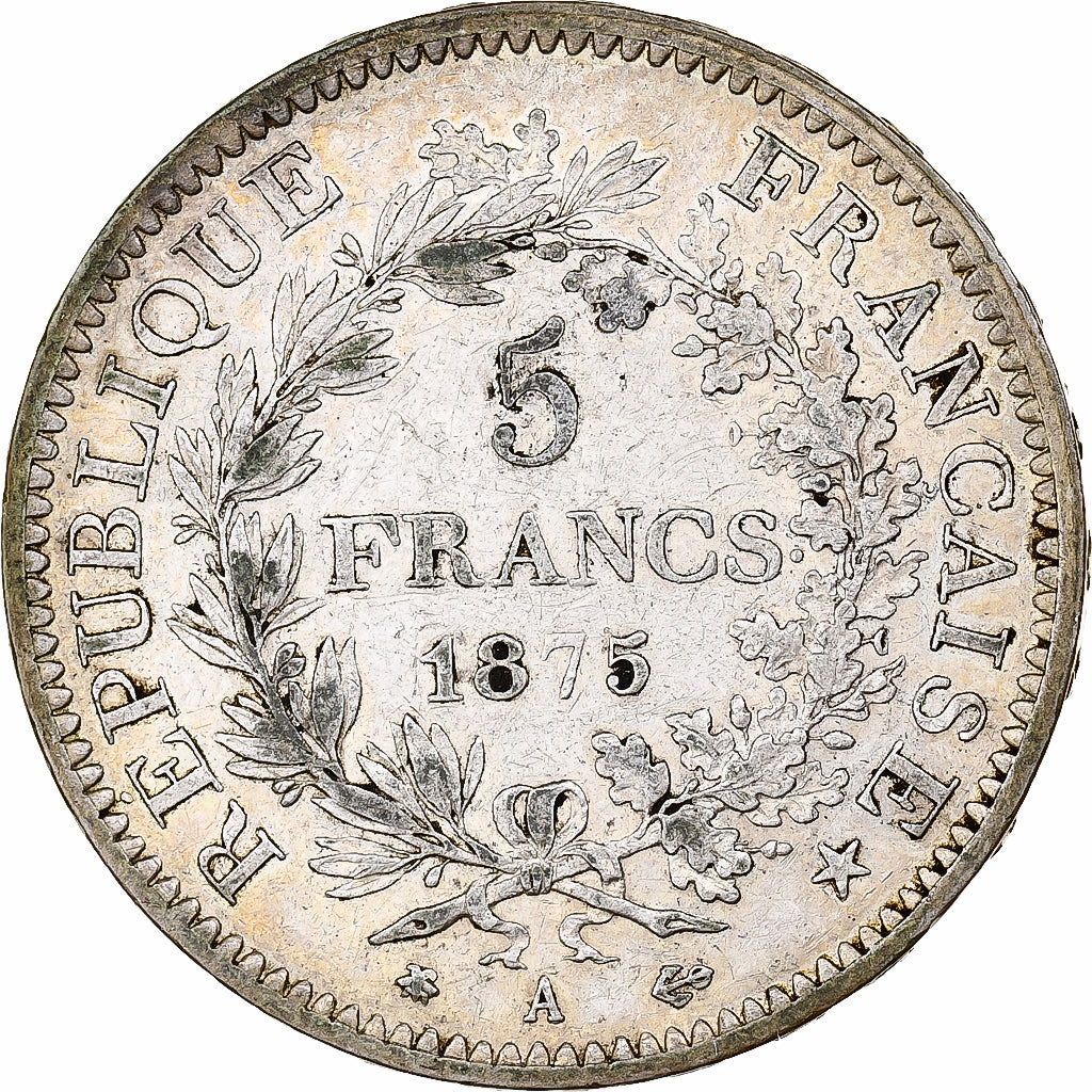 France, Hercule, 5 Francs, 1875, Paris, AU(50-53), Silver, KM:820.1