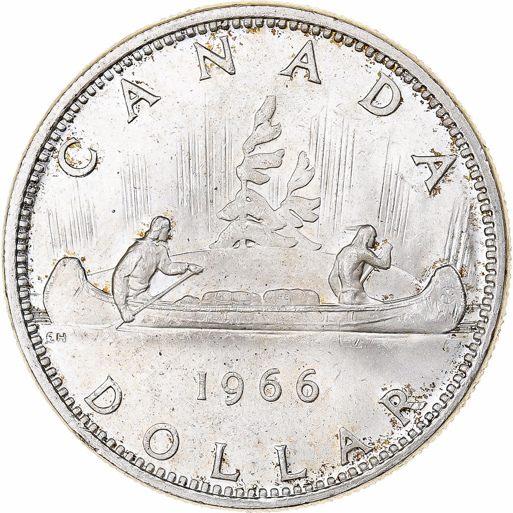 Canada, Elizabeth II, Dollar, 1966, Royal Canadian Mint, Silver, MS(60-62)