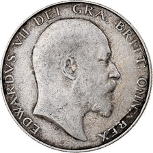 Gran Bretagna, Edward VII, 1/2 Crown, 1910, MB+, Argento, KM:802