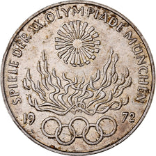 GERMANY - FEDERAL REPUBLIC, 10 Mark, 1972, Munich, Silver, AU(50-53), KM:135