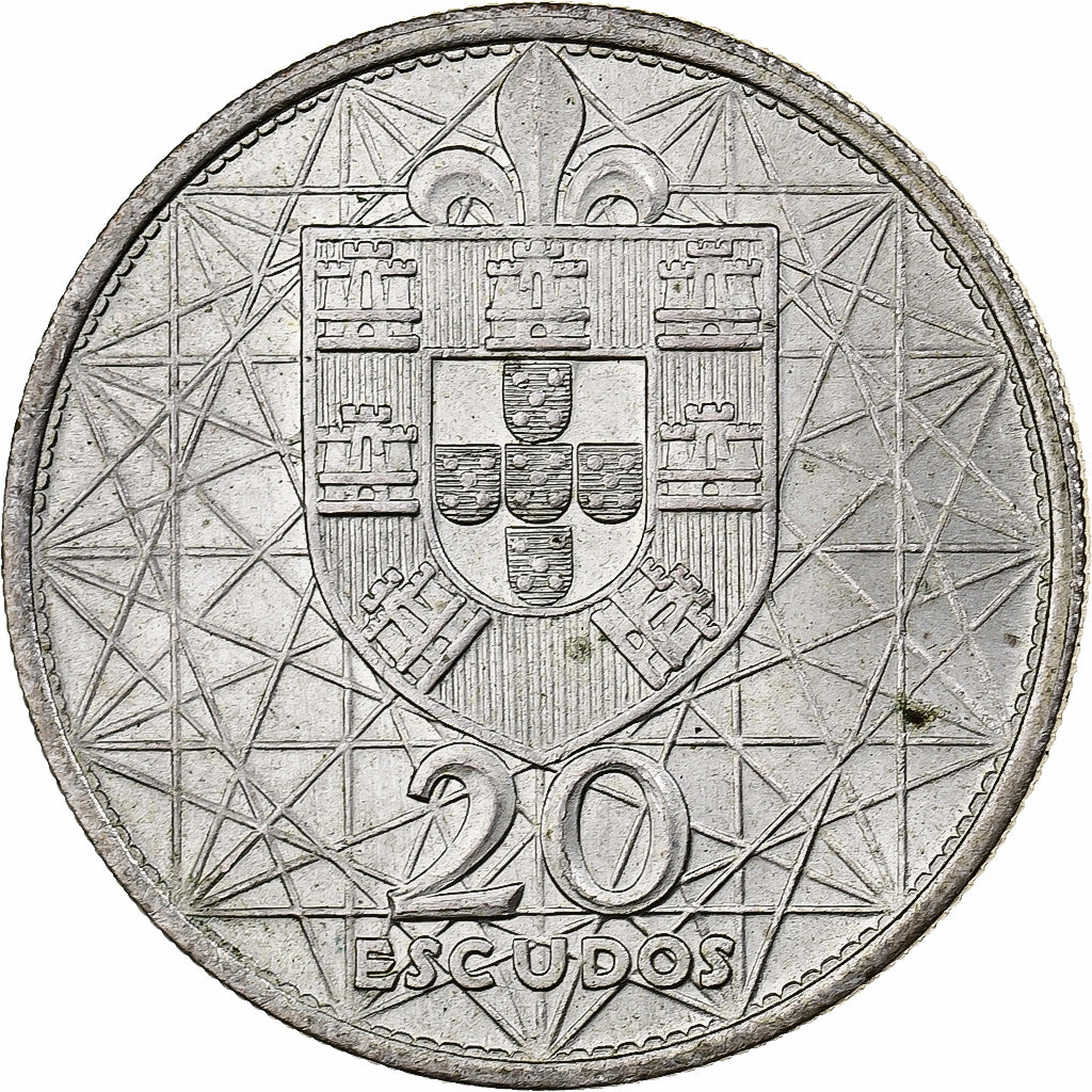 Portugal, 20 Escudos, 1966, Lisbon, Silber, SS+, KM:592