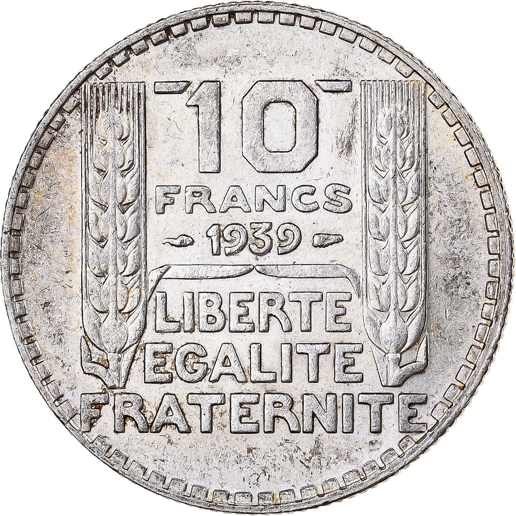 Frankrijk, 10 Francs, Turin, 1939, Paris, Zilver, PR, Gadoury:801, KM:878
