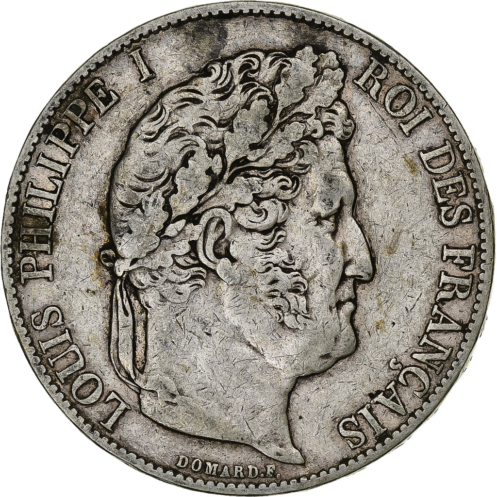 Coin, France, Louis-Philippe, 5 Francs, 1847, Paris, VF(30-35), Silver