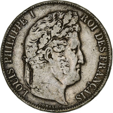 Monnaie, France, Louis-Philippe, 5 Francs, 1845, Lille, TB+, Argent, KM:749.13