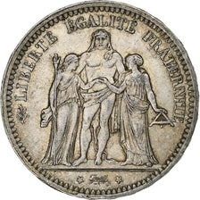 France, 5 Francs, Hercule, 1871, Paris, Camélinat, Silver, EF(40-45), KM:823